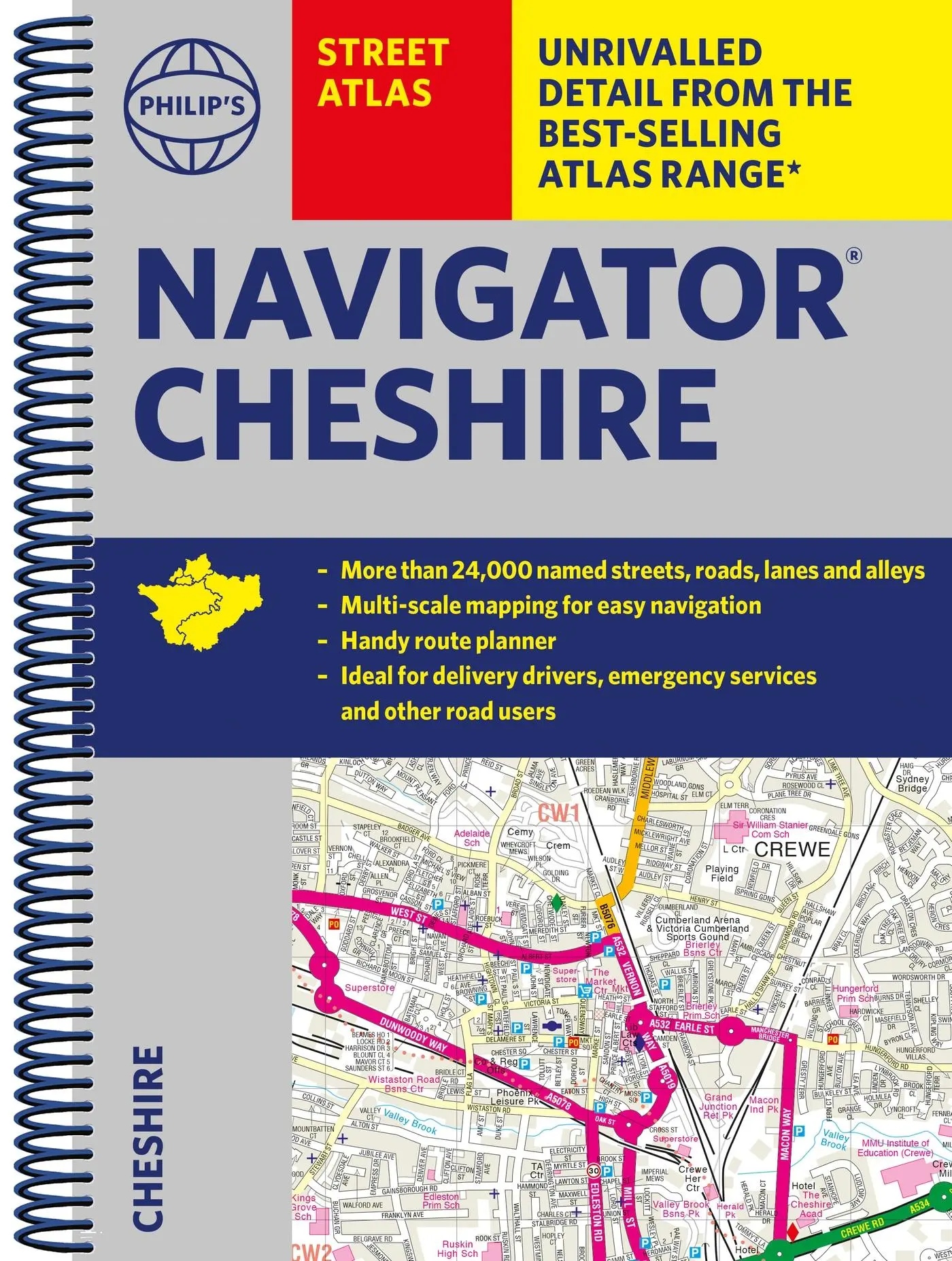 Cover: 9781849075985 | Philip's Navigator Street Atlas Cheshire | Philip'S Maps | Taschenbuch