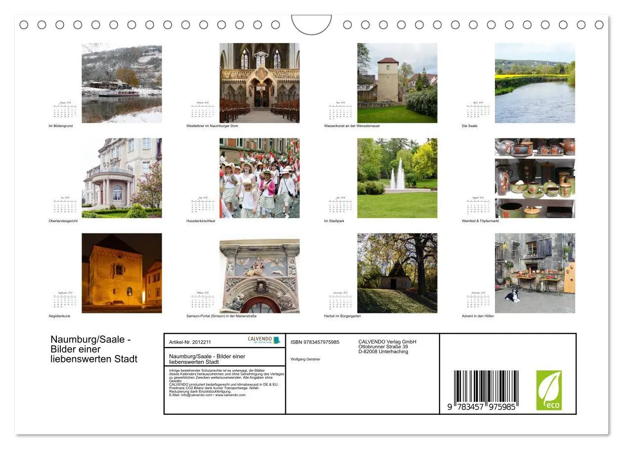 Bild: 9783457975985 | Naumburg/Saale - Bilder einer liebenswerten Stadt (Wandkalender...
