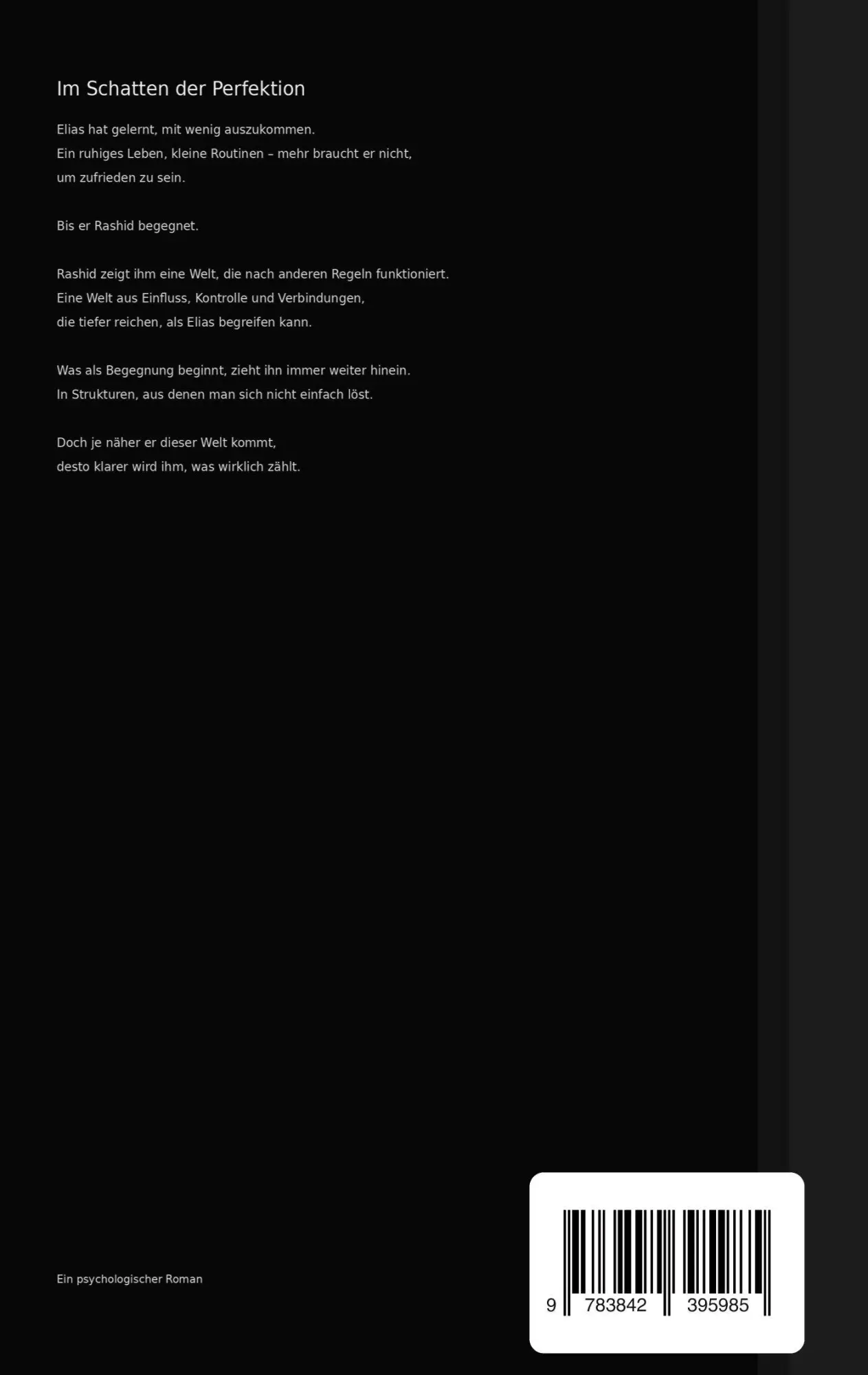 Rückseite: 9783842395985 | Im Schatten der Perfektion | Meliha Fetahovic | Taschenbuch | 102 S.