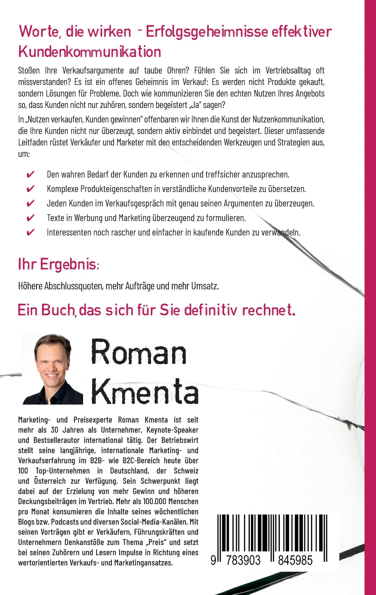 Rückseite: 9783903845985 | Nutzen verkaufen, Kunden gewinnen | Roman Kmenta | Buch | 128 S.