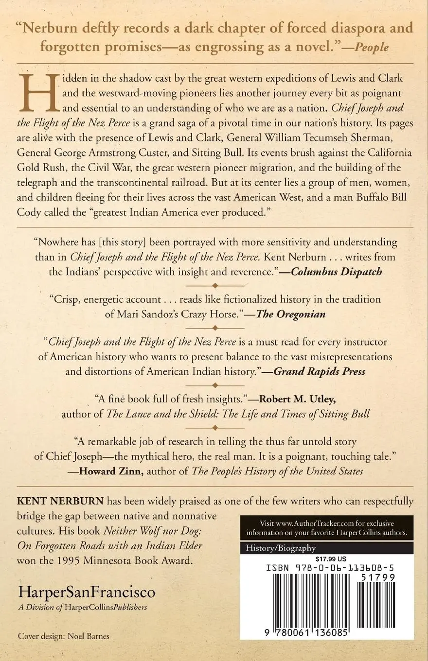 Rückseite: 9780061136085 | Chief Joseph &amp; the Flight of the Nez Perce | Kent Nerburn | Buch