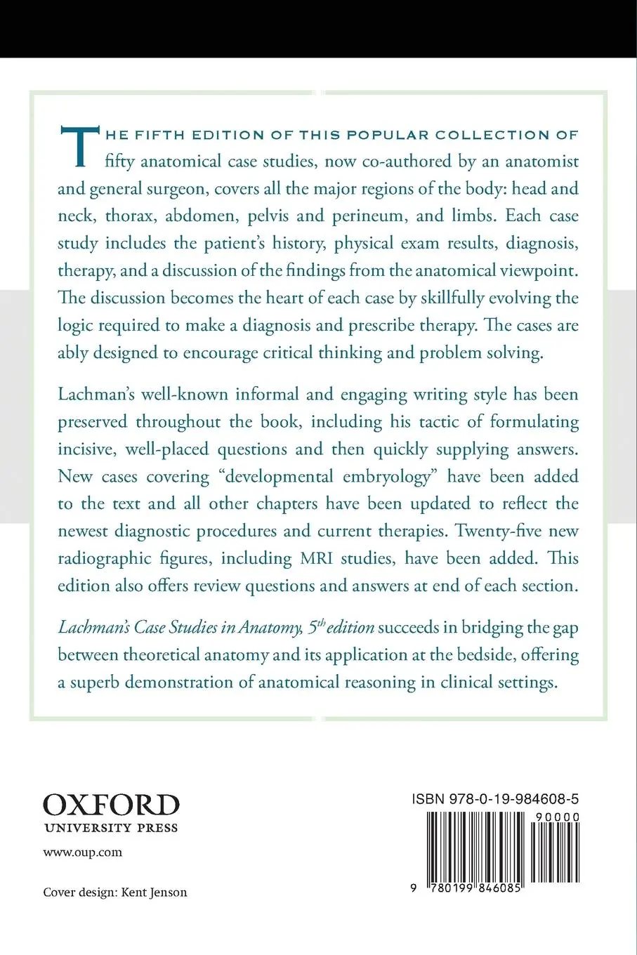 Rückseite: 9780199846085 | Lachman's Case Studies in Anatomy | Taschenbuch | Englisch | 2013
