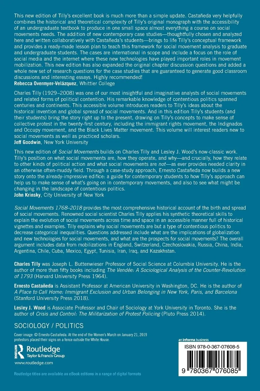 Rückseite: 9780367076085 | Social Movements, 1768 - 2018 | Charles Tilly (u. a.) | Taschenbuch