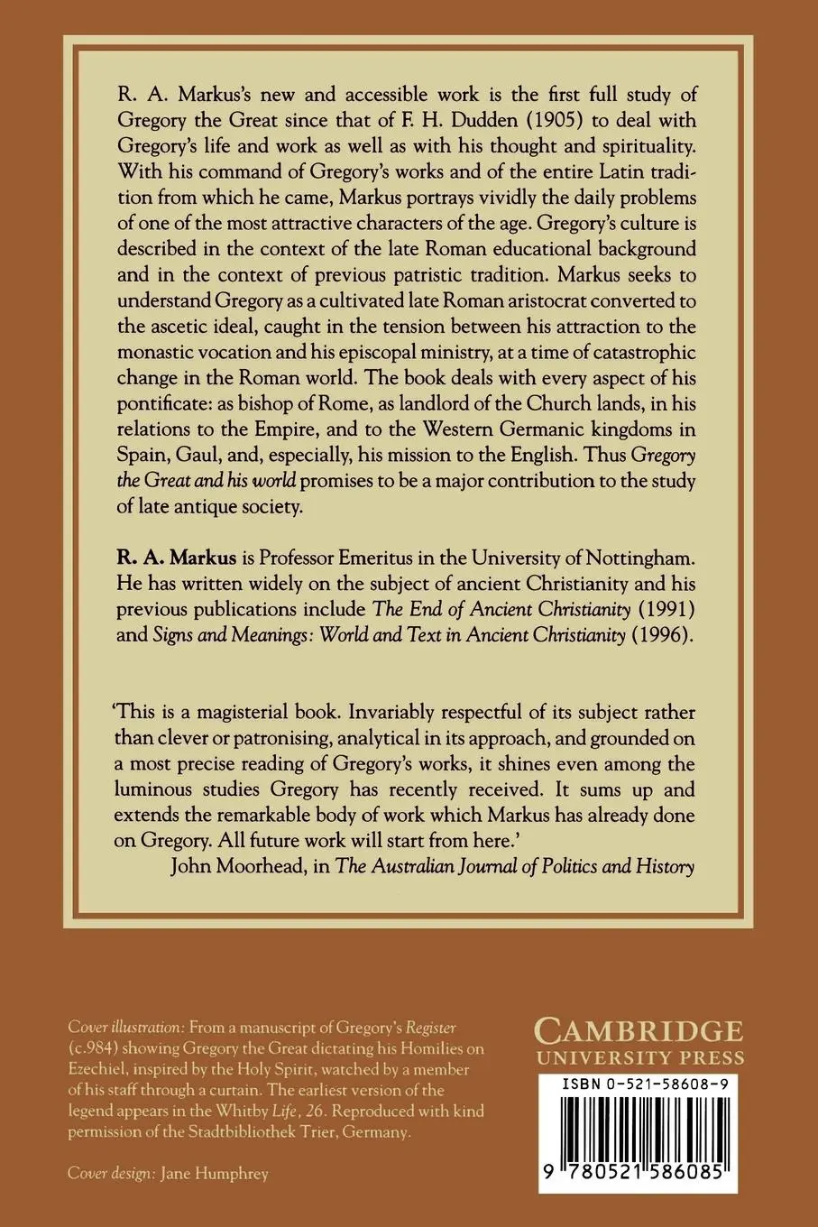 Rückseite: 9780521586085 | Gregory the Great and His World | R. A. Markus | Taschenbuch | 2003