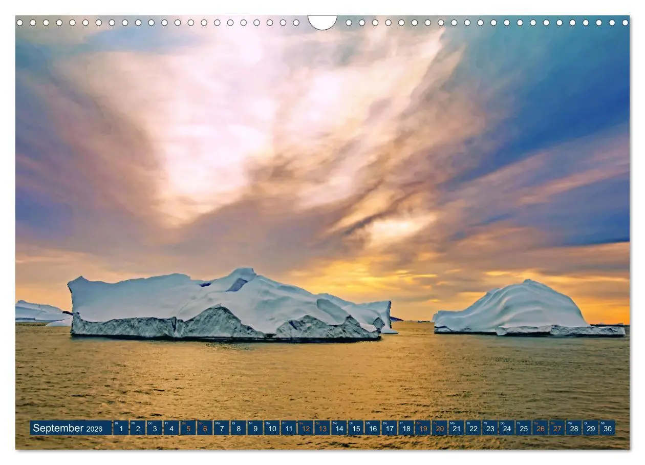 Bild: 9783457486085 | Berge aus Eis (Wandkalender 2026 DIN A3 quer), CALVENDO Monatskalender