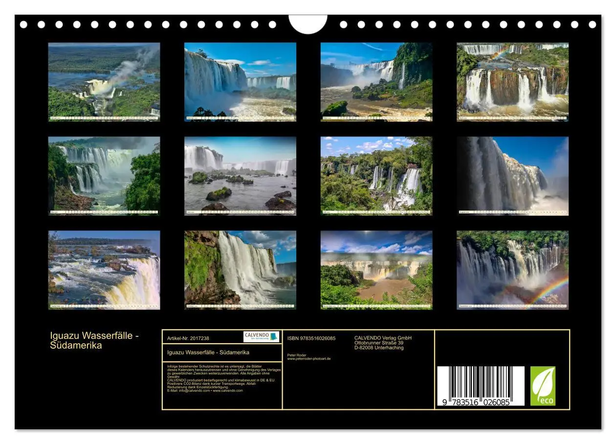 Bild: 9783516026085 | Iguazu Wasserfälle - Südamerika (Wandkalender 2026 DIN A4 quer),...