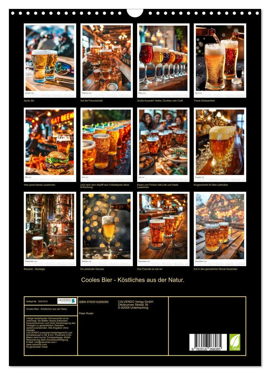 Bild: 9783516266085 | Cooles Bier - Köstliches aus der Natur. (Wandkalender 2026 DIN A3...