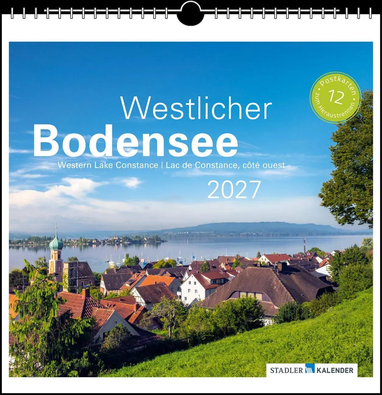 Cover: 9783861926085 | Westlicher Bodensee 2027 | Postkarten-Tischkalender | Frank Herkner