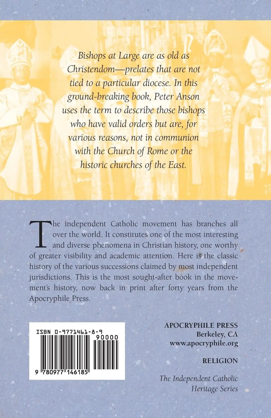 Rückseite: 9780977146185 | Bishops at Large | Peter F. Anson | Taschenbuch | Englisch | 2006