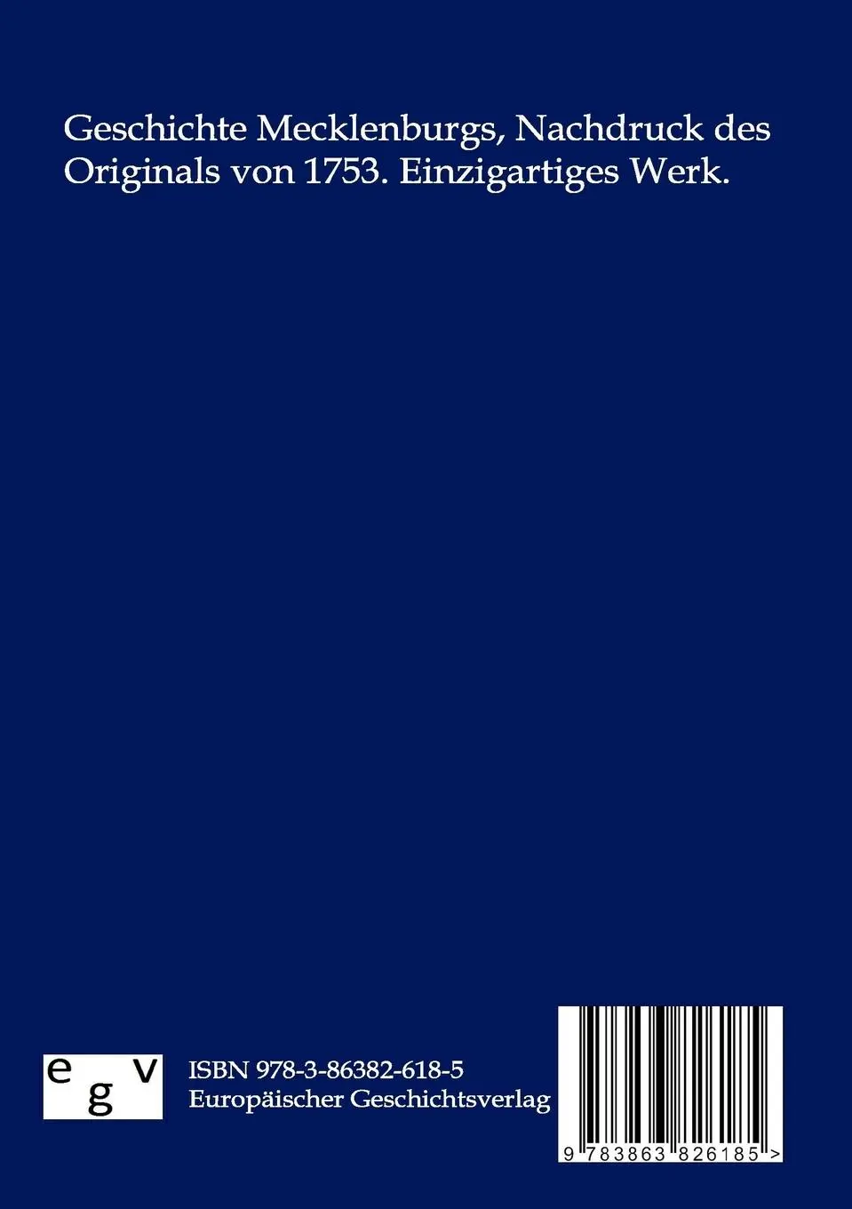 Rückseite: 9783863826185 | Versuch in der Geschichte des Herzogtums Mecklenburg | Buchholtzen