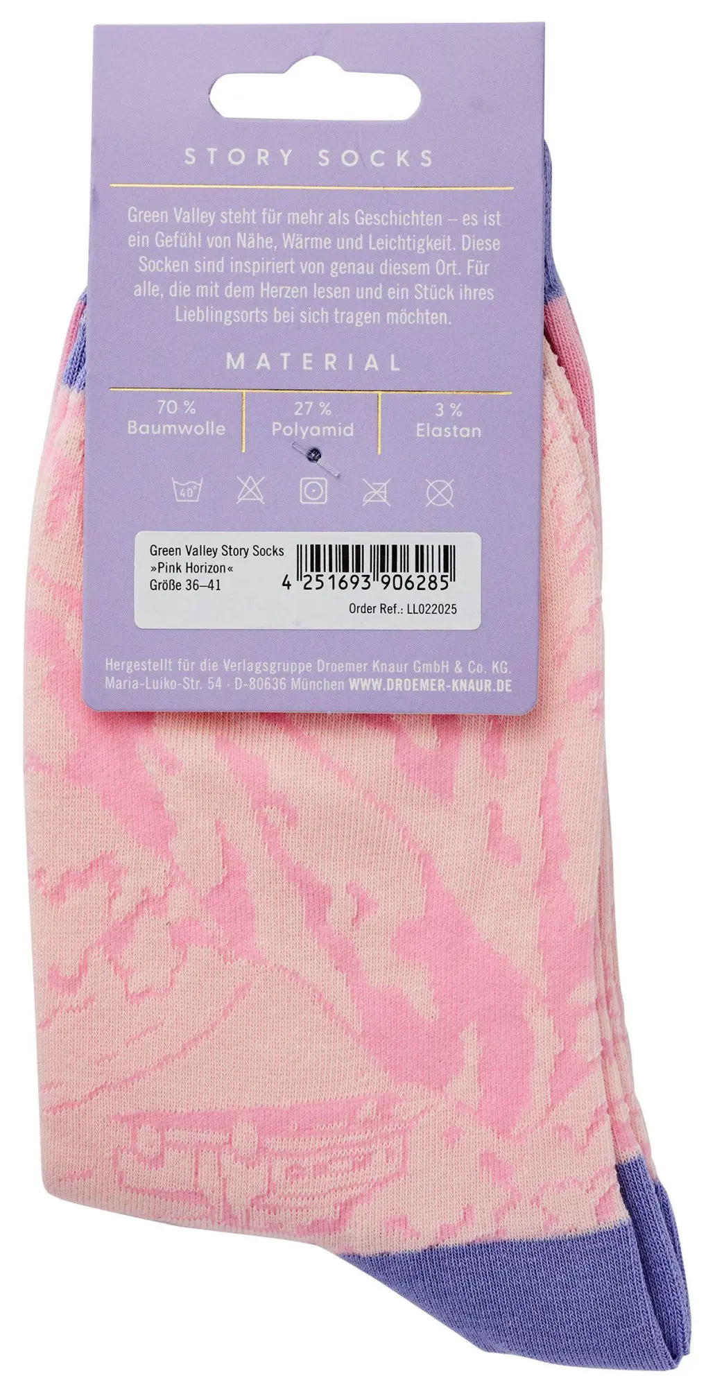 Bild: 4251693906285 | Green Valley Story Socks 'Pink Horizon' | Lilly Lucas | 1 S. | Deutsch
