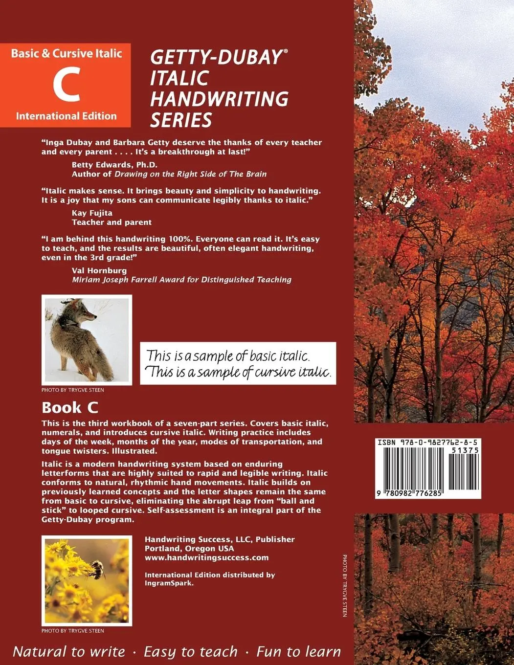Rückseite: 9780982776285 | Getty-Dubay Italic Handwriting Series | Book C | Barbara Getty (u. a.)