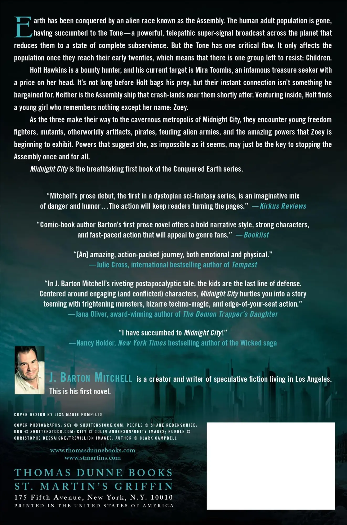 Rückseite: 9781250036285 | MIDNIGHT CITY | J. Barton Mitchell | Taschenbuch | Englisch | 2013