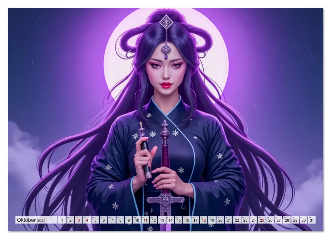 Bild: 9783516626285 | Chinesische Mythologie - Götter, Helden und Monster (Wandkalender...