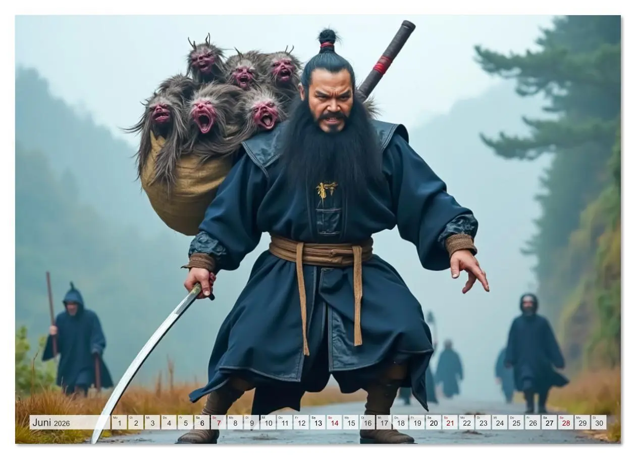 Bild: 9783516626285 | Chinesische Mythologie - Götter, Helden und Monster (Wandkalender...