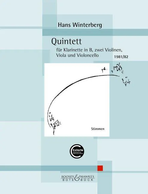 Quintett für Klarinette, 2 Violinen, Viola und Violoncello. Stimmensatz.