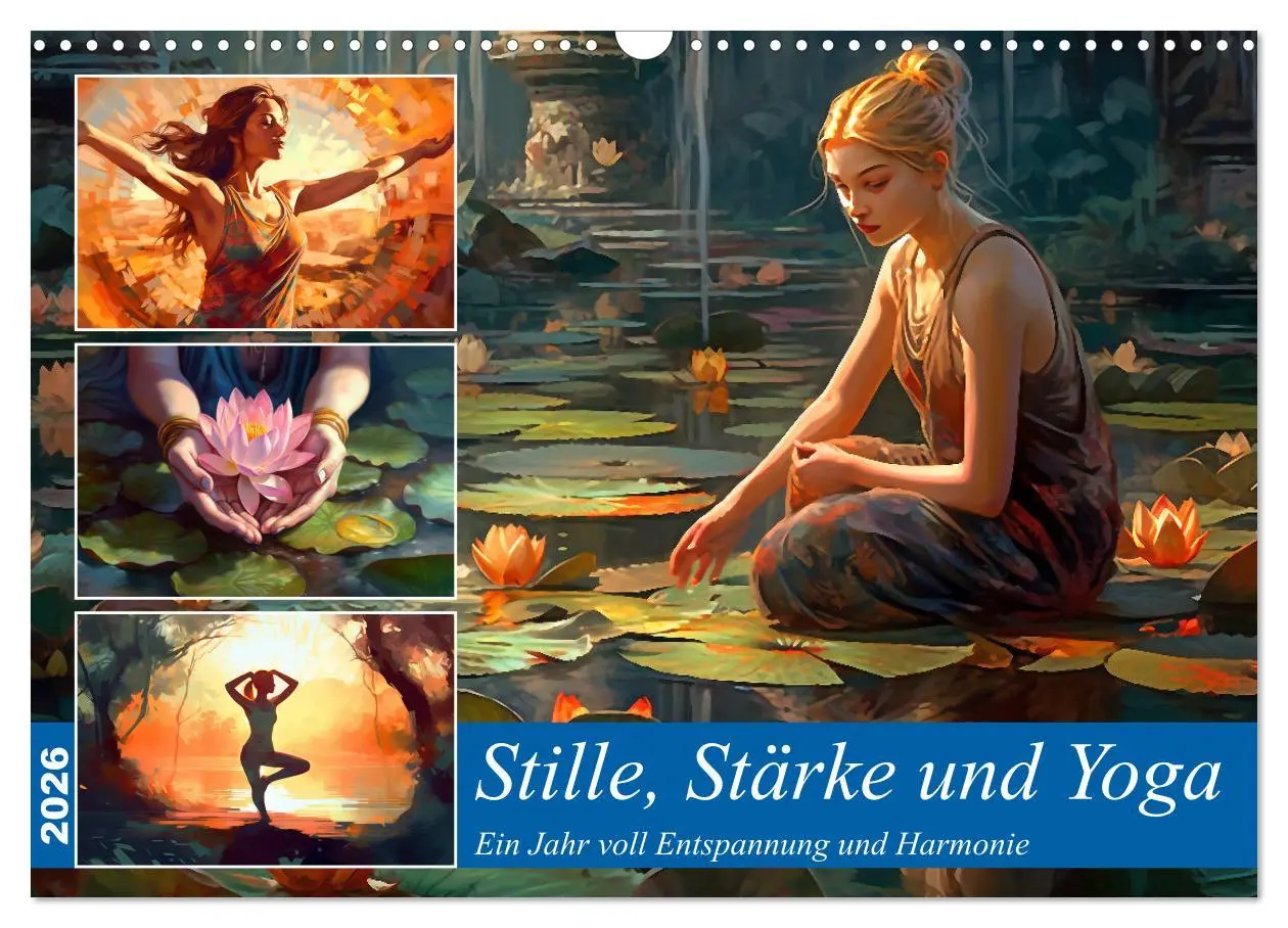 Cover: 9783457526385 | Stille, Stärke und Yoga (Wandkalender 2026 DIN A3 quer), CALVENDO...
