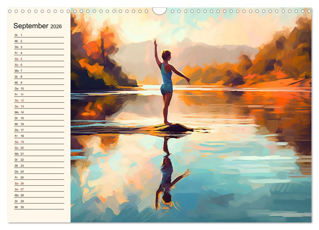 Bild: 9783457526385 | Stille, Stärke und Yoga (Wandkalender 2026 DIN A3 quer), CALVENDO...