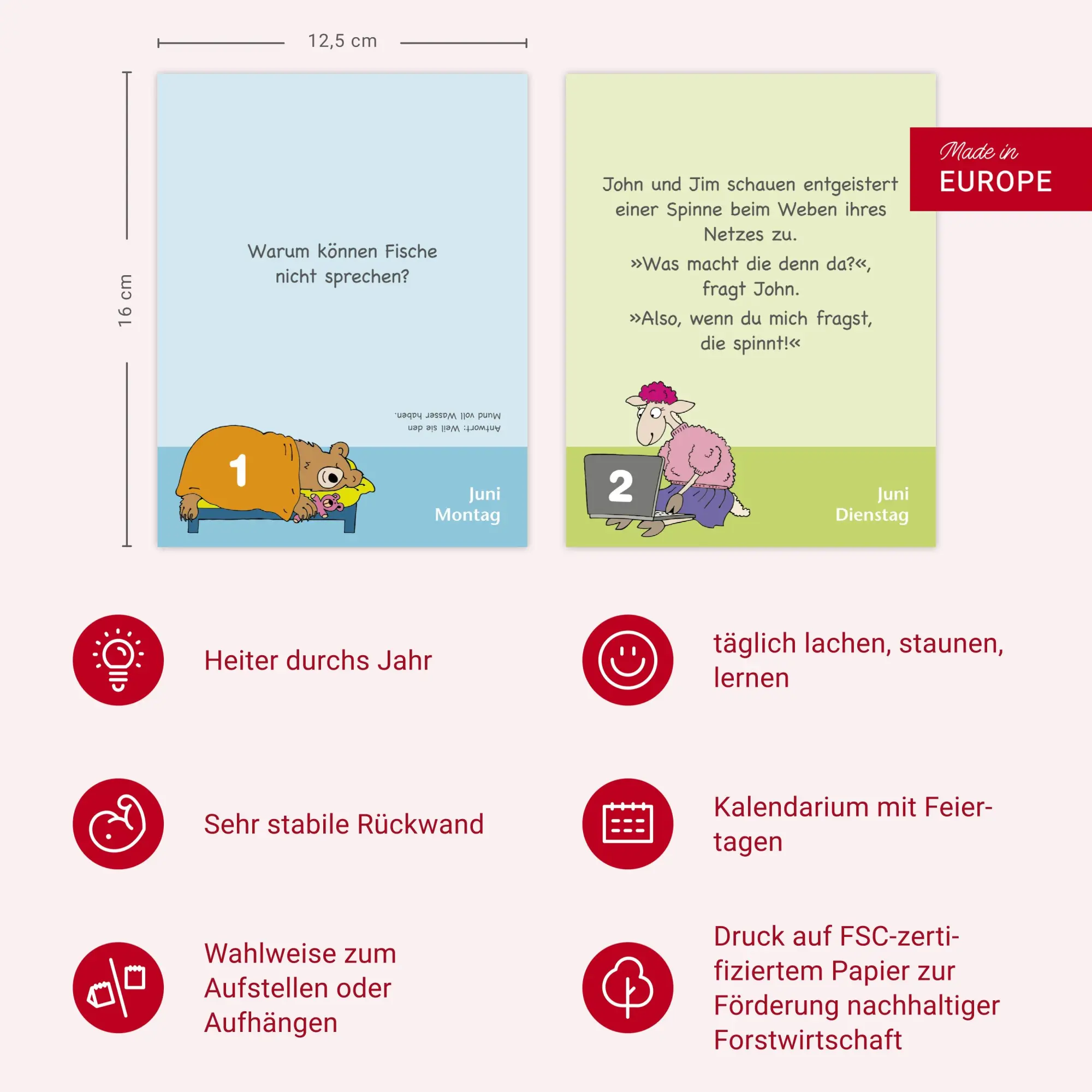 Bild: 9783840036385 | Witze für Kids Tagesabreißkalender 2026 | Petra Raffelsiefer | 324 S.