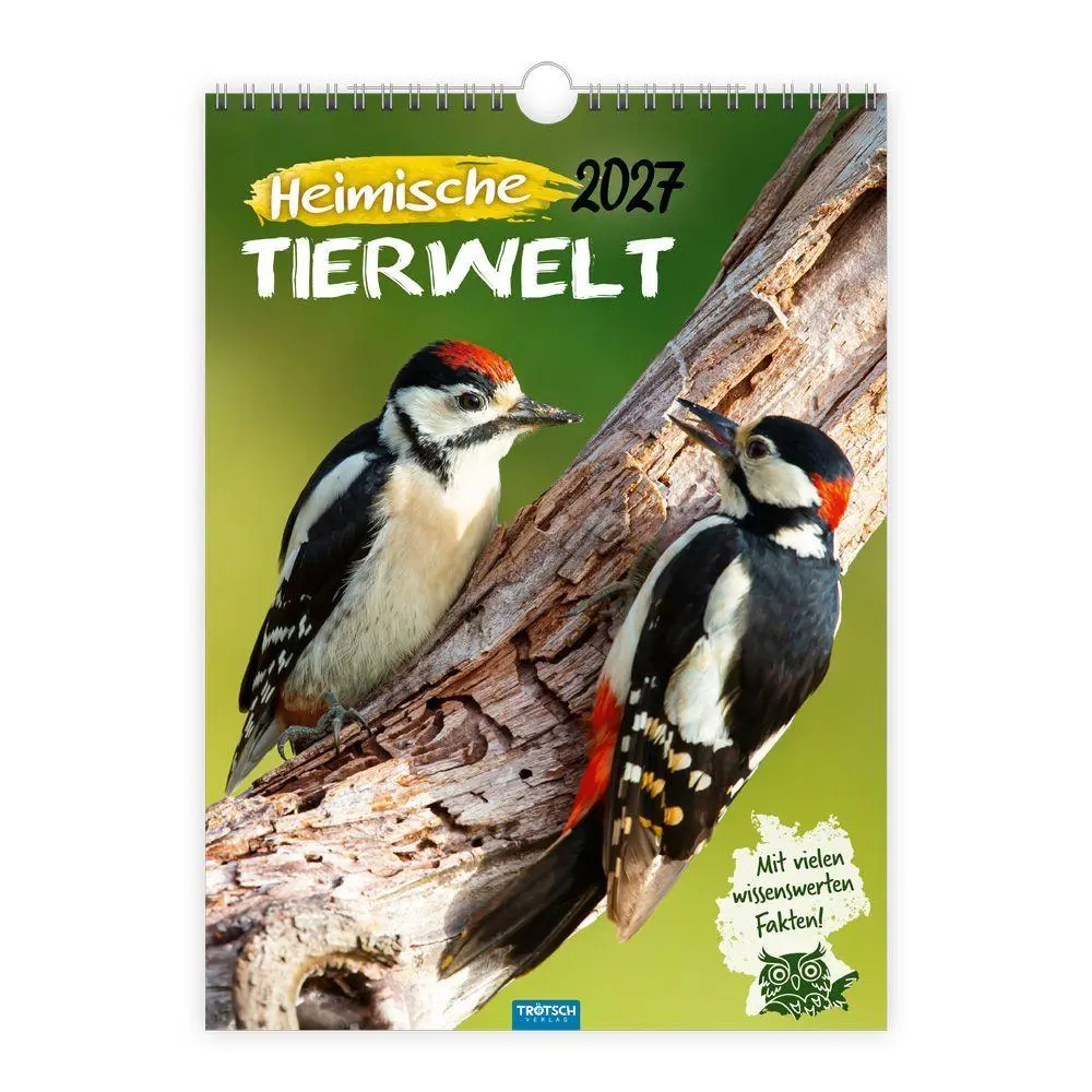 Cover: 9783988026385 | TRÖTSCH - Classickalender Heimische Tierwelt 2027 | Wandkalender | KG