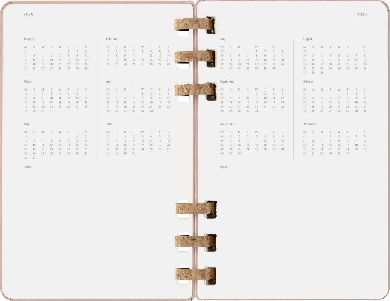Bild: 8056999276485 | Moleskine 12 Monate Planer mit Spiralbindung 2026, L/A5, Fester...