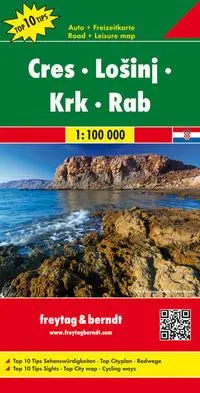 Cover: 9783707916485 | Cres - LoSinj - Krk - Rab, Top 10 Tips, Autokarte 1:100.000 | berndt