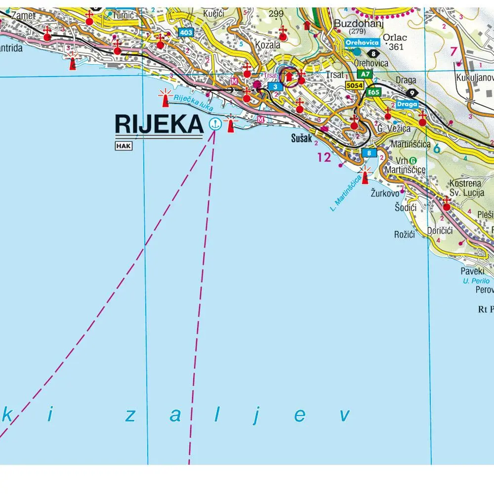 Bild: 9783707916485 | Cres - LoSinj - Krk - Rab, Top 10 Tips, Autokarte 1:100.000 | berndt