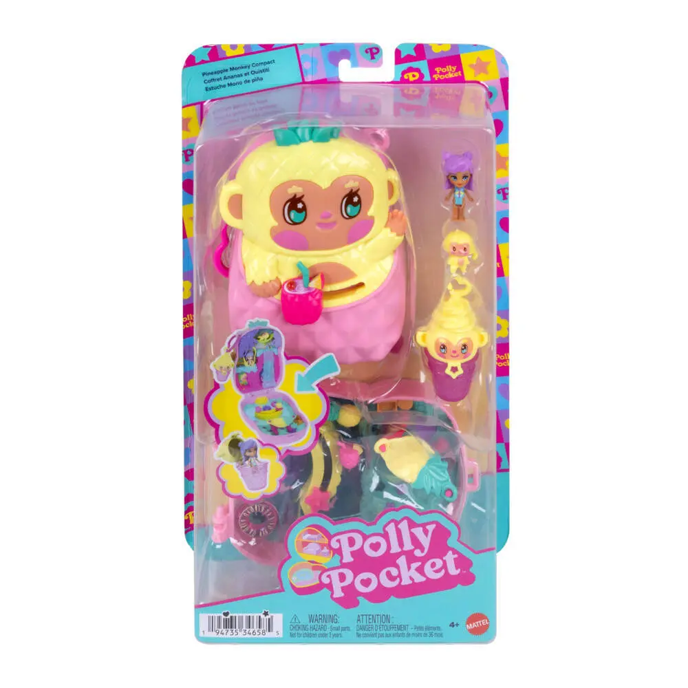 Cover: 194735346585 | Polly Pocket Ananas Äffchen Schatulle | Blister | JKC49 | Deutsch