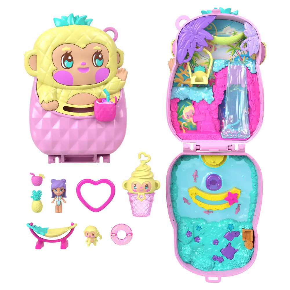 Bild: 194735346585 | Polly Pocket Ananas Äffchen Schatulle | Blister | JKC49 | Deutsch