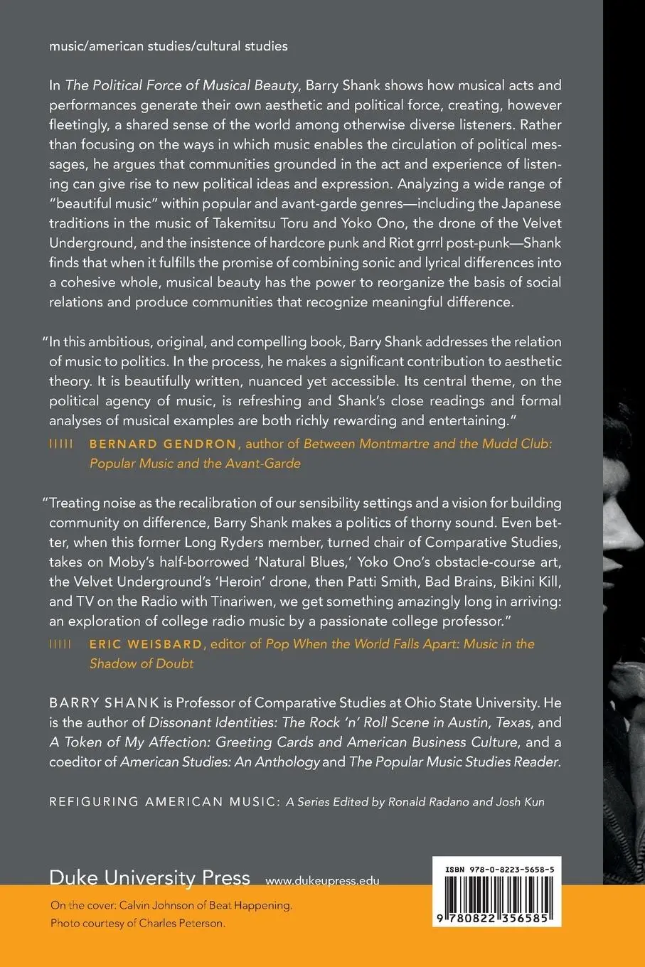 Rückseite: 9780822356585 | The Political Force of Musical Beauty | Barry Shank | Taschenbuch