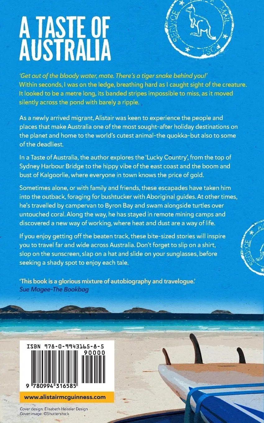 Rückseite: 9780994316585 | A Taste of Australia | Bite-Sized Travels Across a Sunburned Country