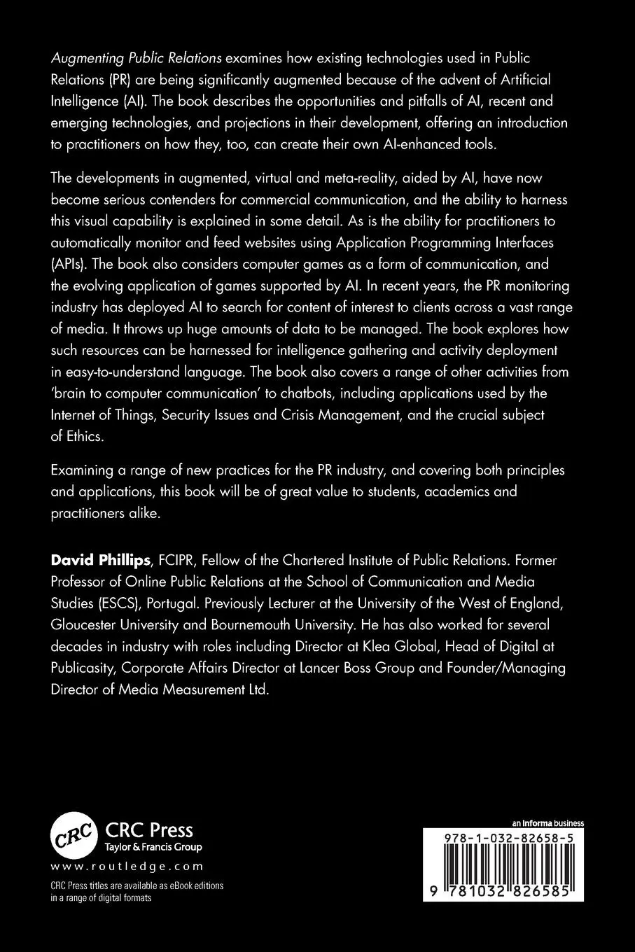 Rückseite: 9781032826585 | Augmenting Public Relations | David Phillips | Taschenbuch | Englisch