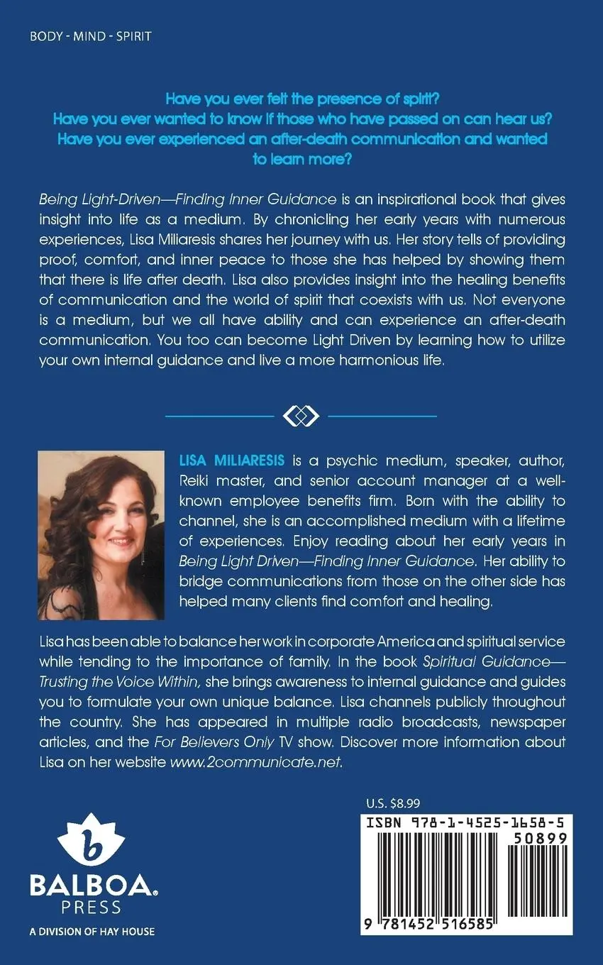 Rückseite: 9781452516585 | Being Light Driven | Finding Inner Guidance | Lisa Miliaresis | Buch