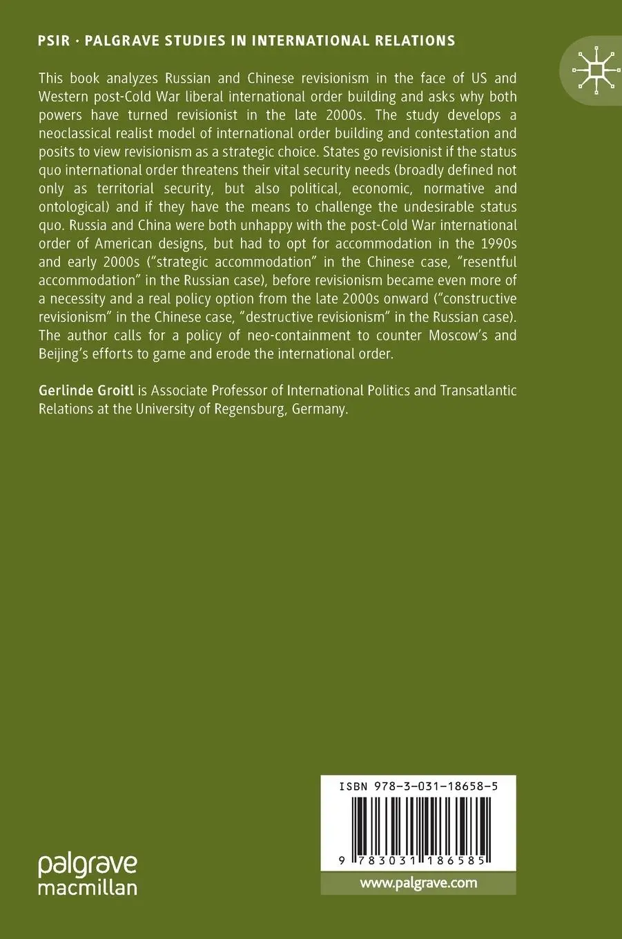 Rückseite: 9783031186585 | Russia, China and the Revisionist Assault on the Western Liberal...