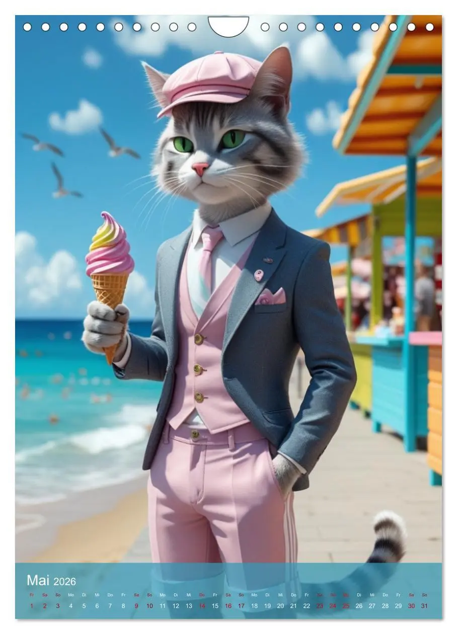 Bild: 9783457676585 | Naschkatzen - Süße Samtpfoten auf Kalorienjagd (Wandkalender 2026...