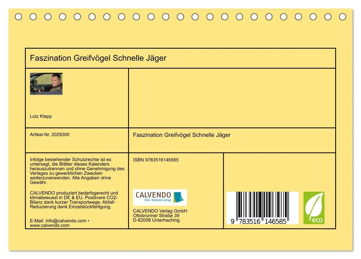 Bild: 9783516146585 | Faszination Greifvögel Schnelle Jäger (Tischkalender 2026 DIN A5...