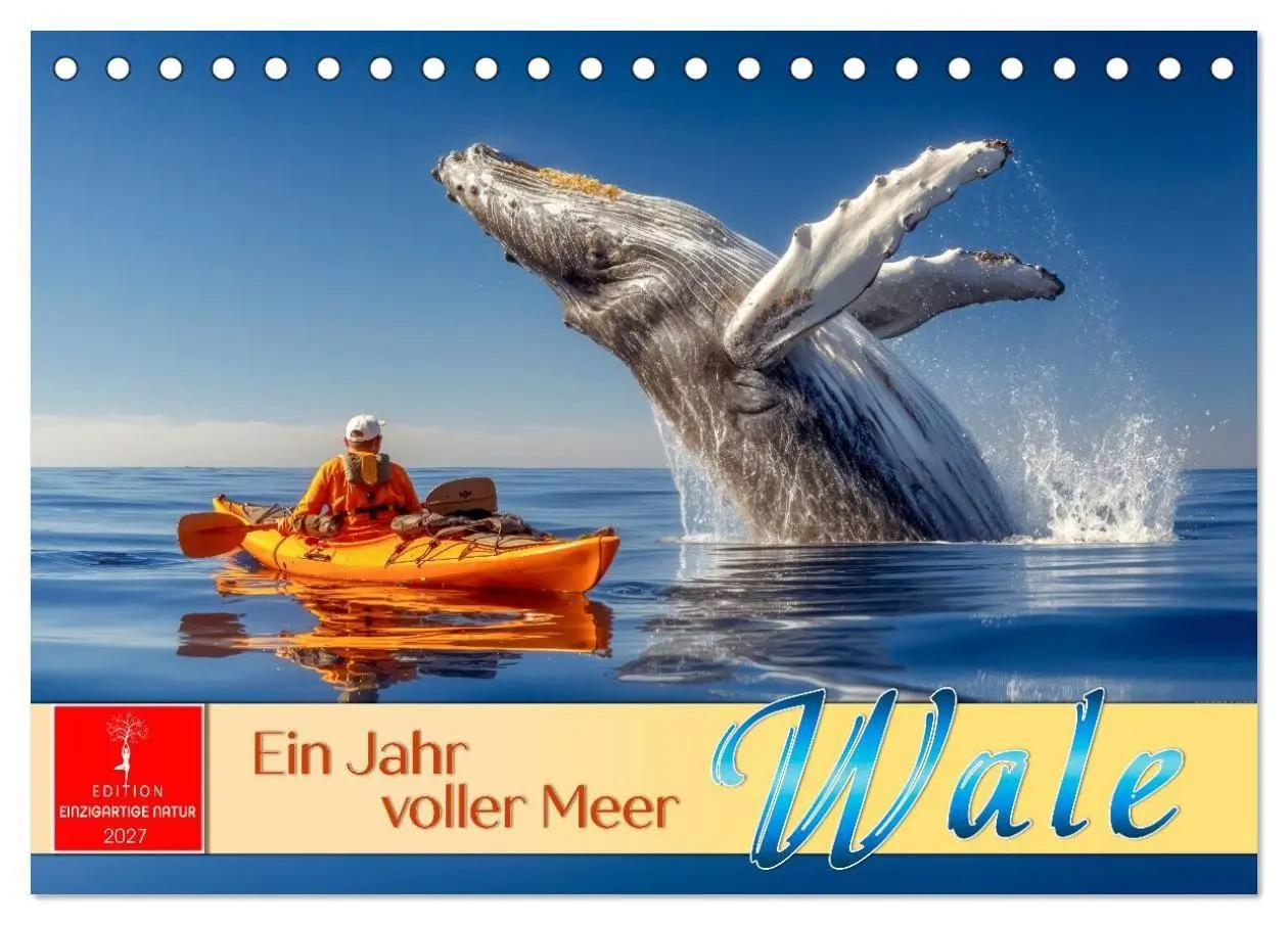 Cover: 9783516906585 | Wale - ein Jahr voller Meer (Tischkalender 2027 DIN A5 quer),...