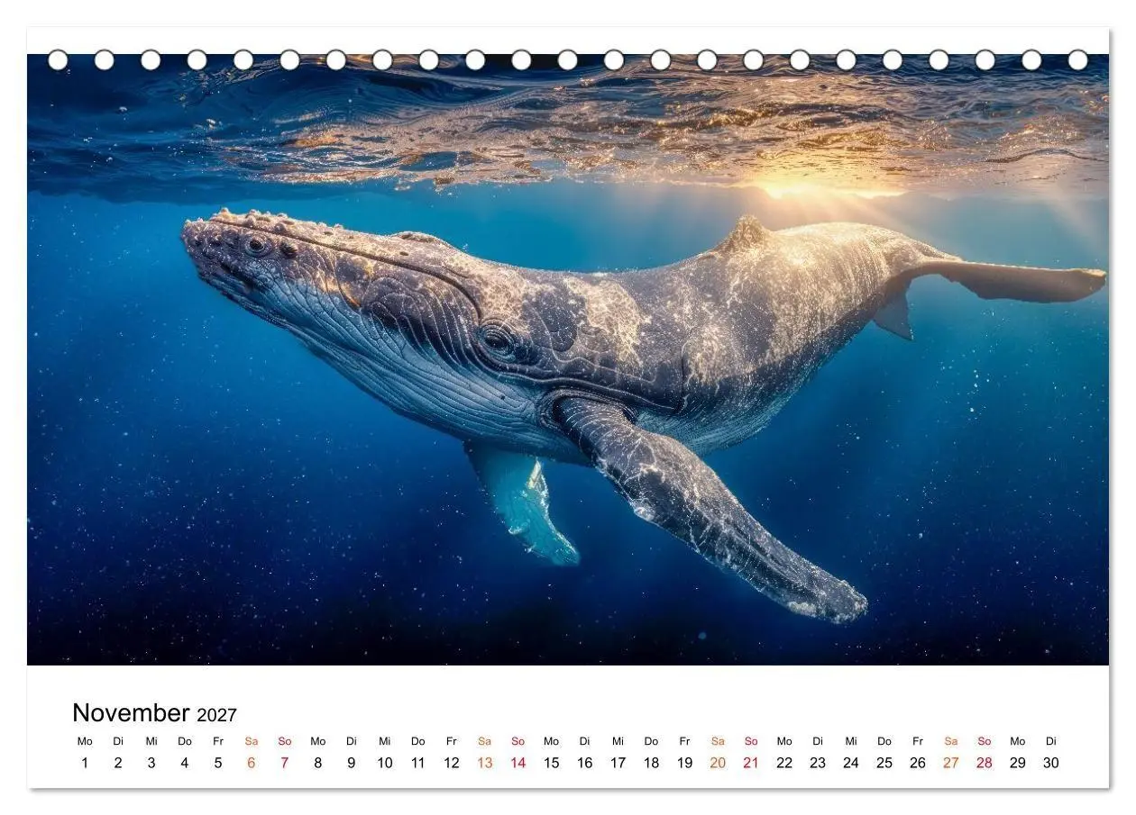 Bild: 9783516906585 | Wale - ein Jahr voller Meer (Tischkalender 2027 DIN A5 quer),...