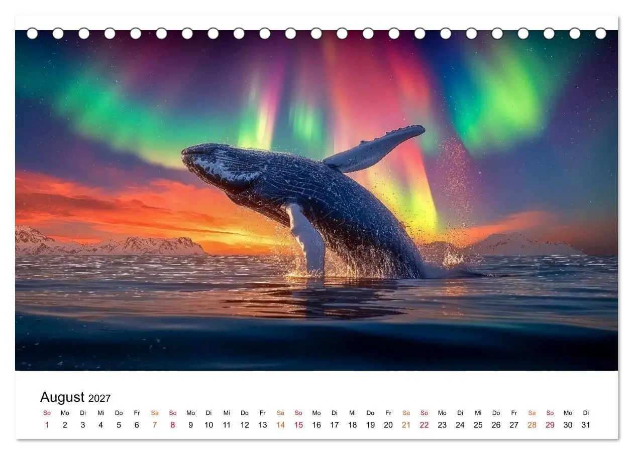 Bild: 9783516906585 | Wale - ein Jahr voller Meer (Tischkalender 2027 DIN A5 quer),...