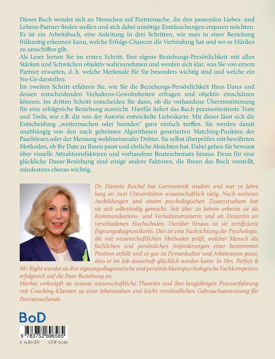 Rückseite: 9783752696585 | Mrs. Perfect &amp; Mr. Right: Wie erkenne ich den passenden Partner?