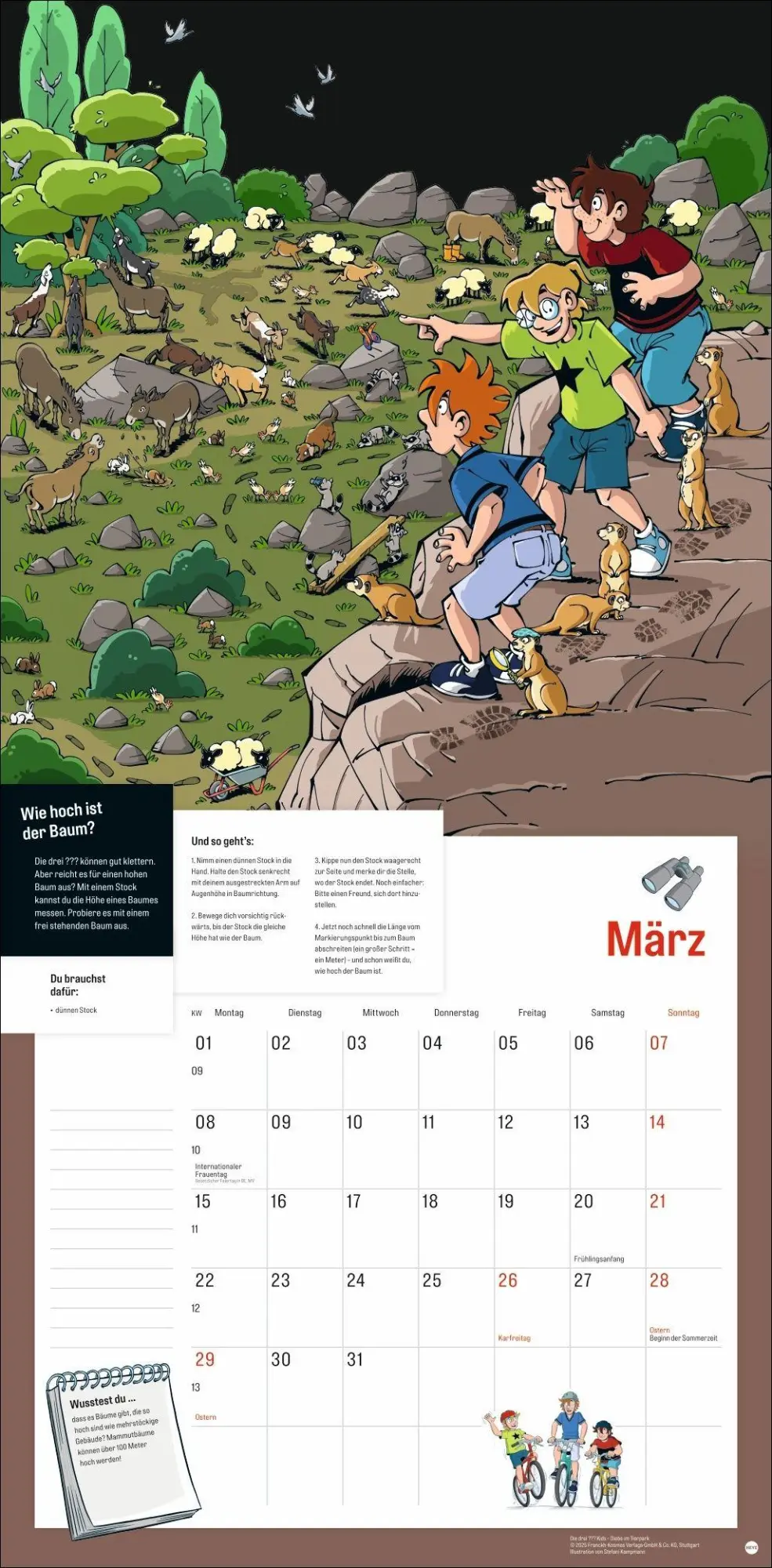 Bild: 9783756416585 | Die drei ??? Kids Broschurkalender 2027 | Kalender | 28 S. | Deutsch