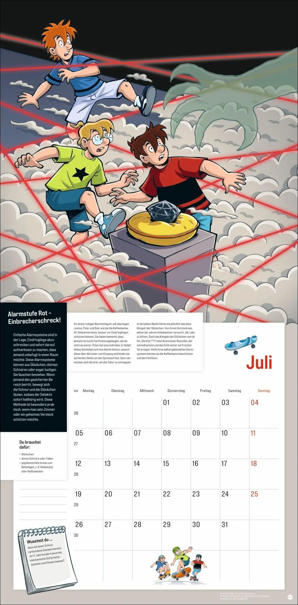 Bild: 9783756416585 | Die drei ??? Kids Broschurkalender 2027 | Kalender | 28 S. | Deutsch
