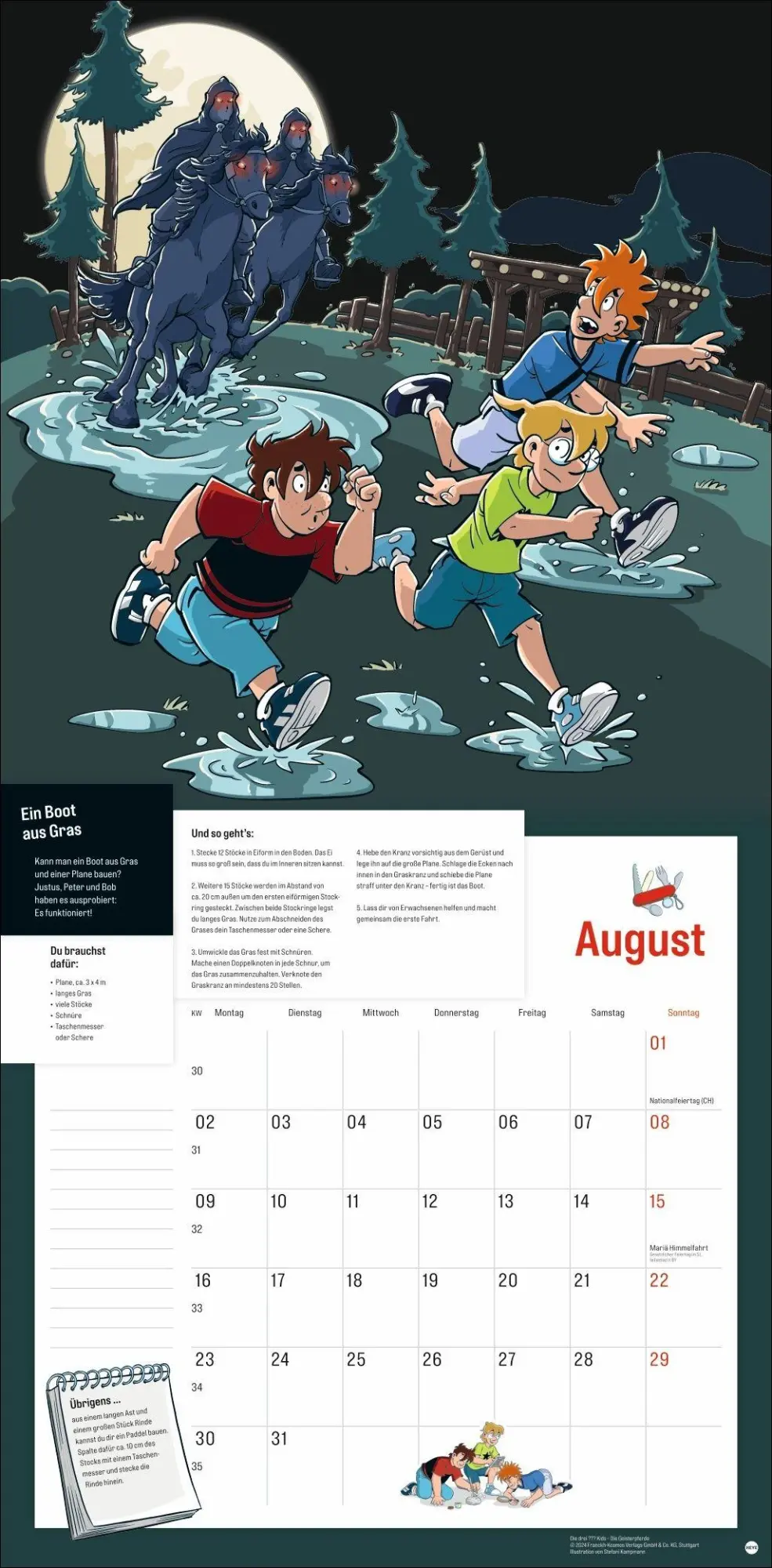 Bild: 9783756416585 | Die drei ??? Kids Broschurkalender 2027 | Kalender | 28 S. | Deutsch