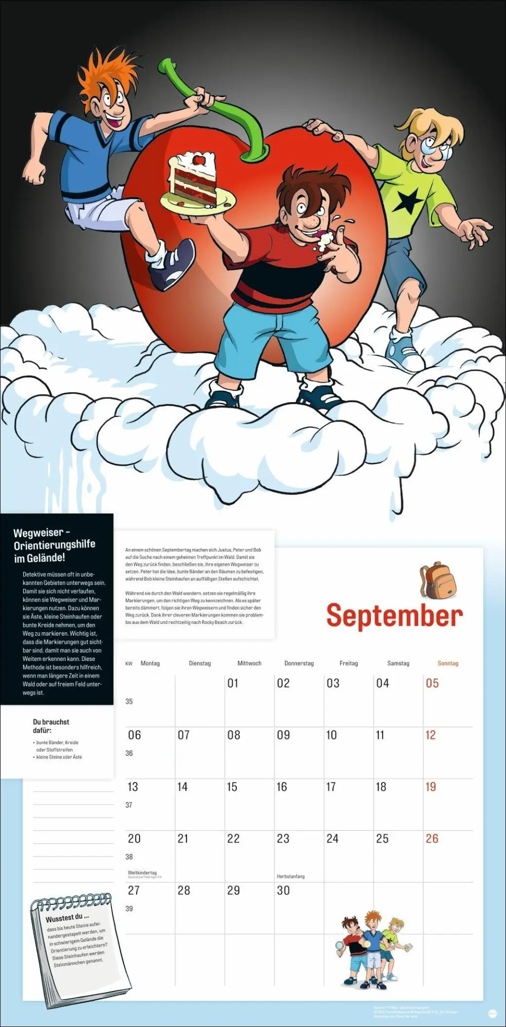 Bild: 9783756416585 | Die drei ??? Kids Broschurkalender 2027 | Kalender | 28 S. | Deutsch