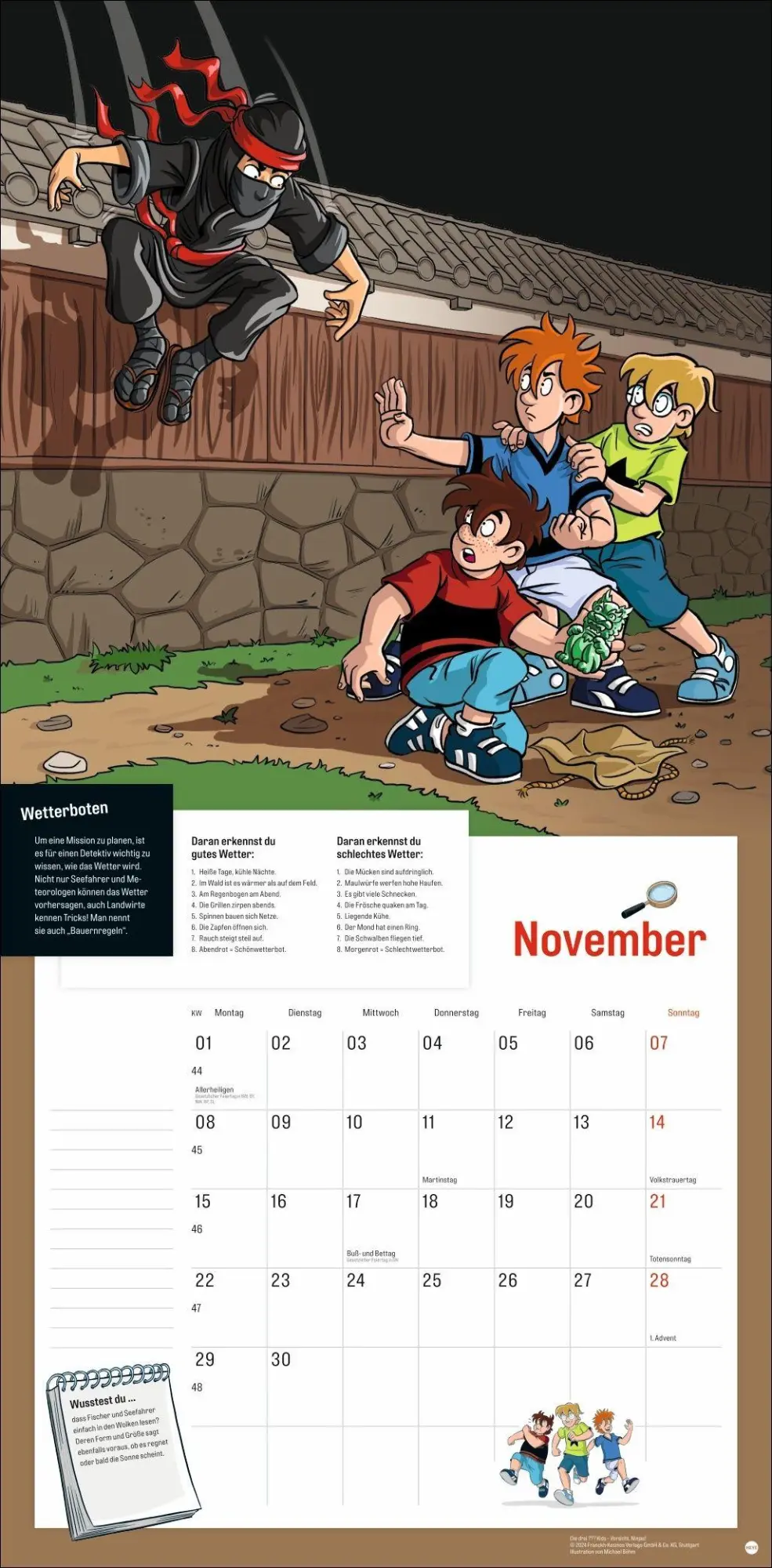 Bild: 9783756416585 | Die drei ??? Kids Broschurkalender 2027 | Kalender | 28 S. | Deutsch