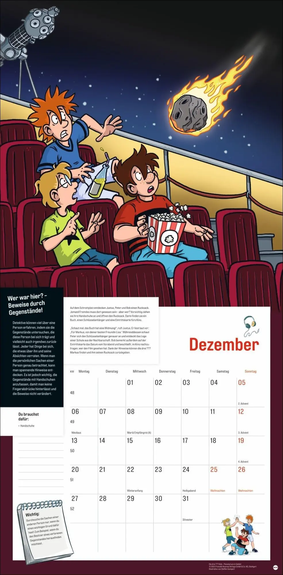 Bild: 9783756416585 | Die drei ??? Kids Broschurkalender 2027 | Kalender | 28 S. | Deutsch