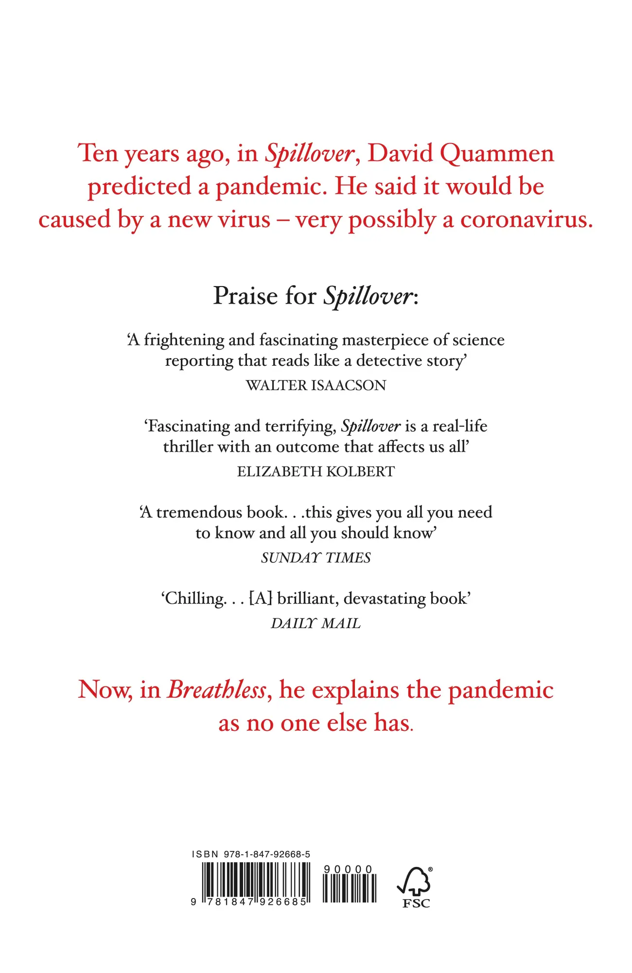 Cover: 9781847926685 | Breathless | The Scientific Race to Defeat a Deadly Virus | Quammen