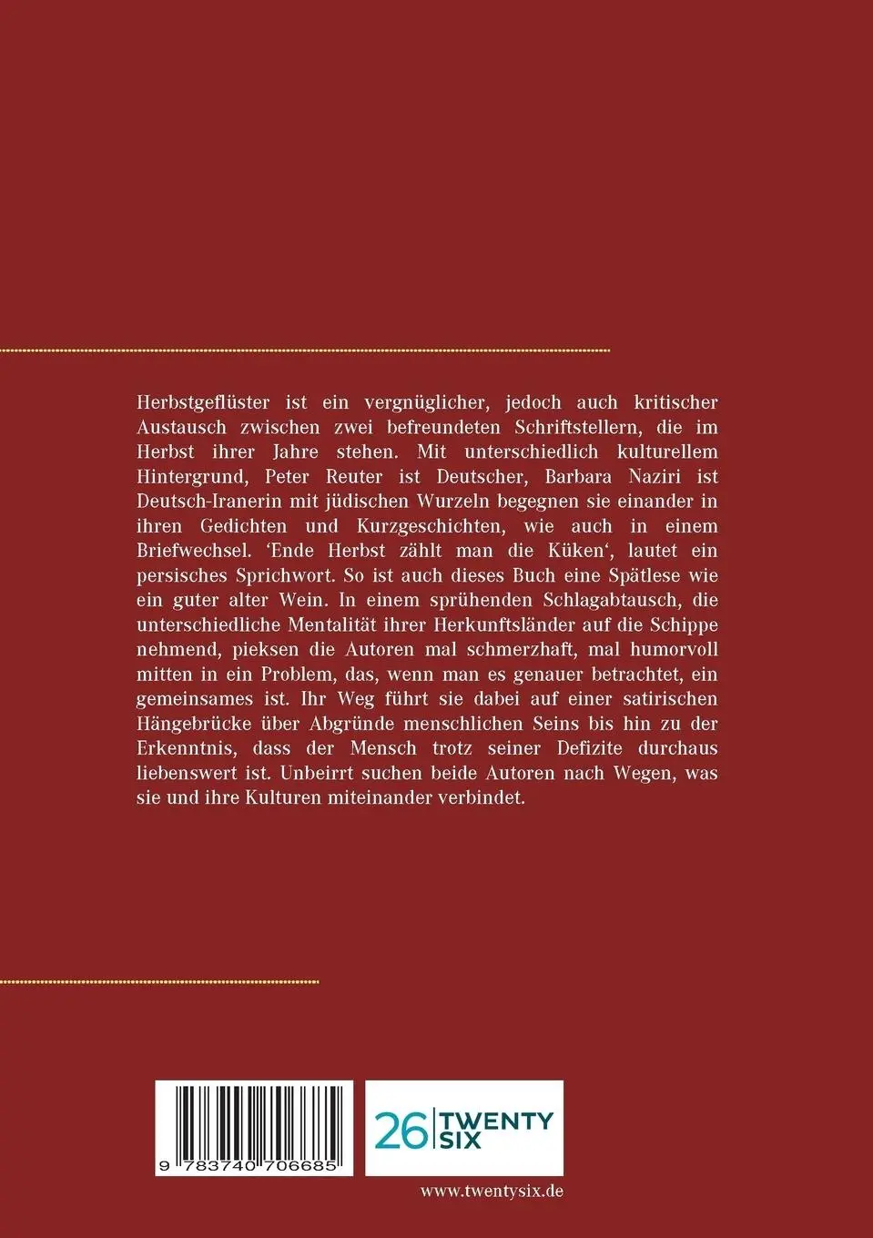 Rückseite: 9783740706685 | Herbstgeflüster | Peter Reuter (u. a.) | Taschenbuch | 512 S. | 2015