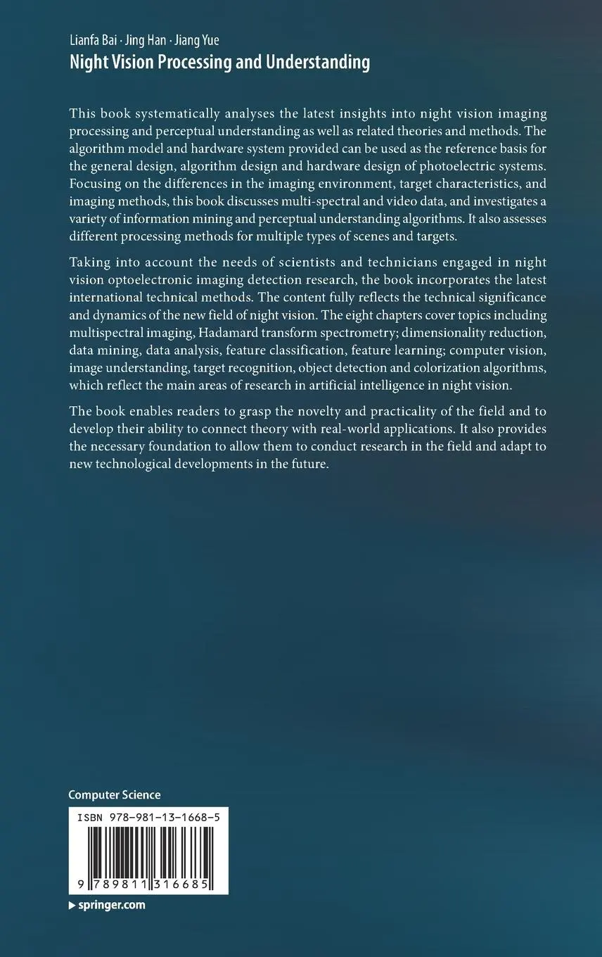 Rückseite: 9789811316685 | Night Vision Processing and Understanding | Lianfa Bai (u. a.) | Buch