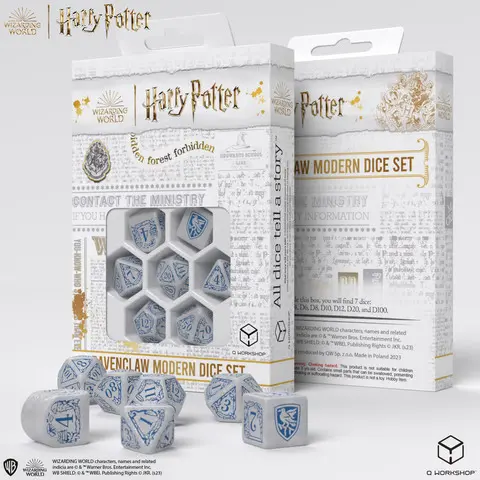 Cover: 5907699496785 | Harry Potter. Ravenclaw Modern Dice Set - White | Q-Workshop
